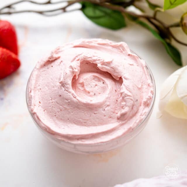 Fresh Strawberry Buttercream Frosting Recipe Sugar Geek Show