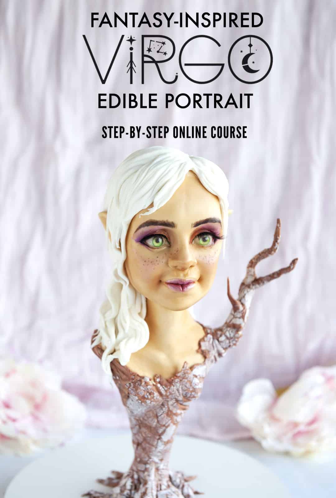 Cake sculpted to look like a portrait