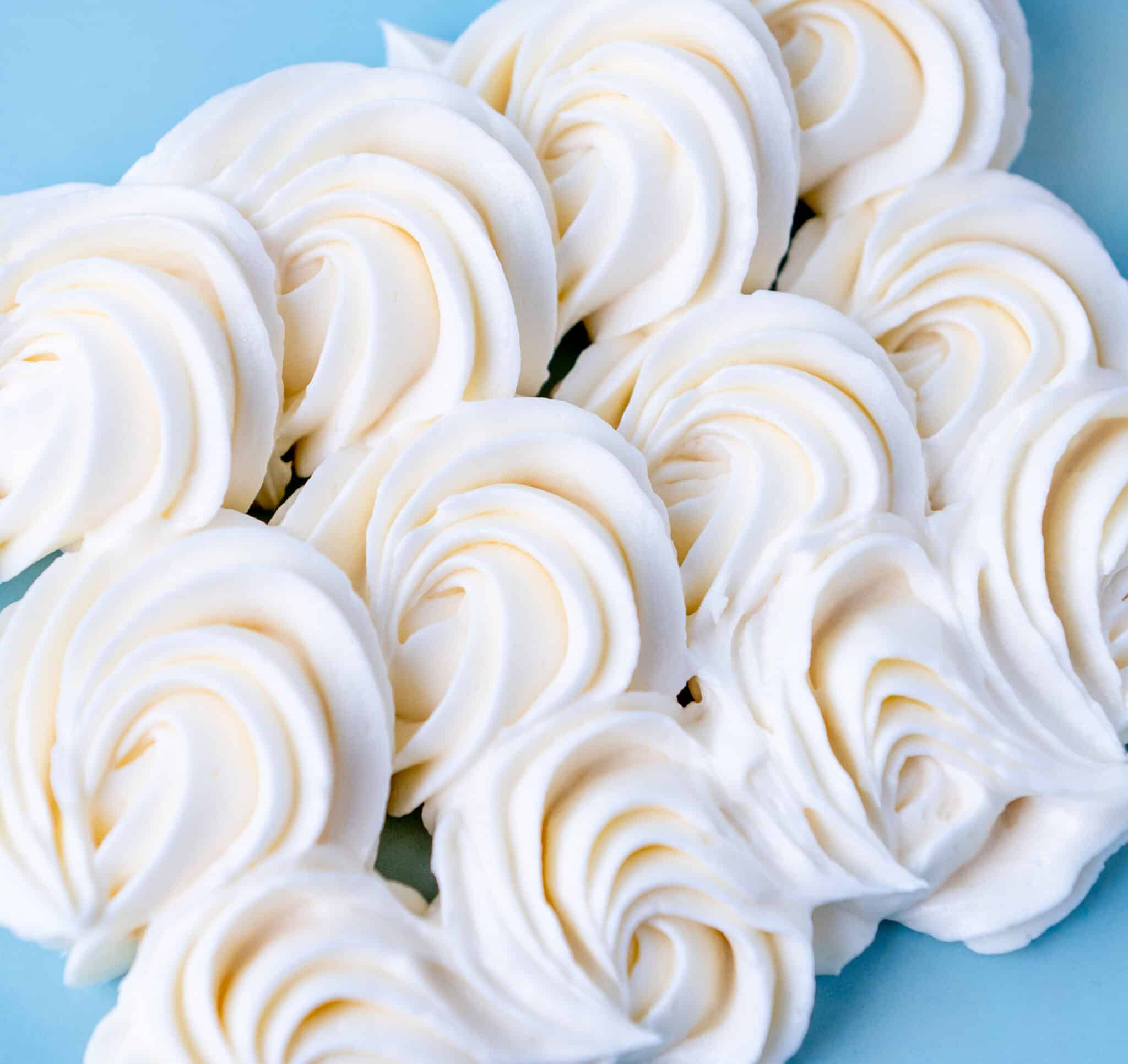 closeup of buttercream frosting