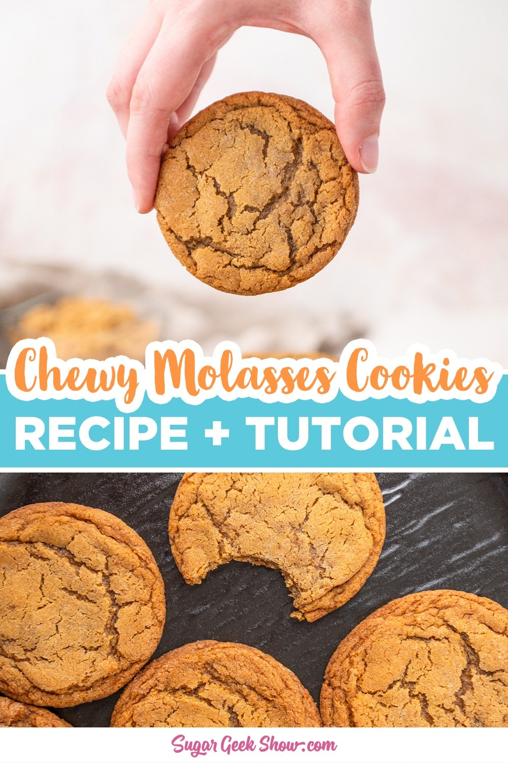 Soft and Chewy Molasses Cookies Recipe – Sugar Geek Show