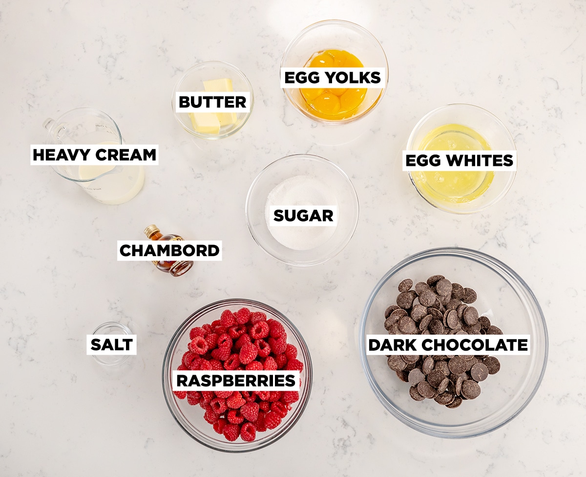 bowl of ingredients for flourless chocolate cake
