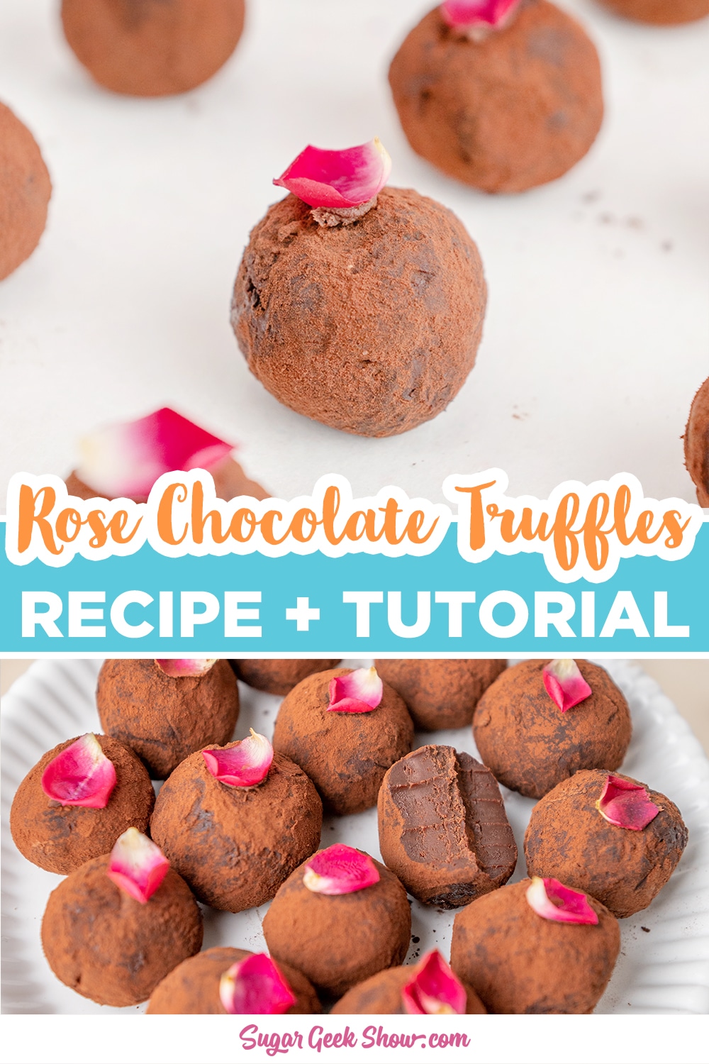 Dark Chocolate Rose Truffles Sugar Geek Show