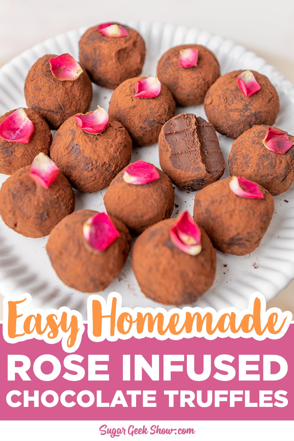 Dark Chocolate Rose Truffles Sugar Geek Show