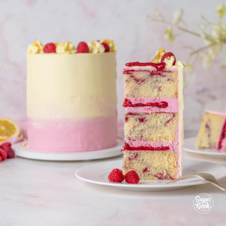 Lemon Raspberry Layer Cake With Raspberry Buttercream