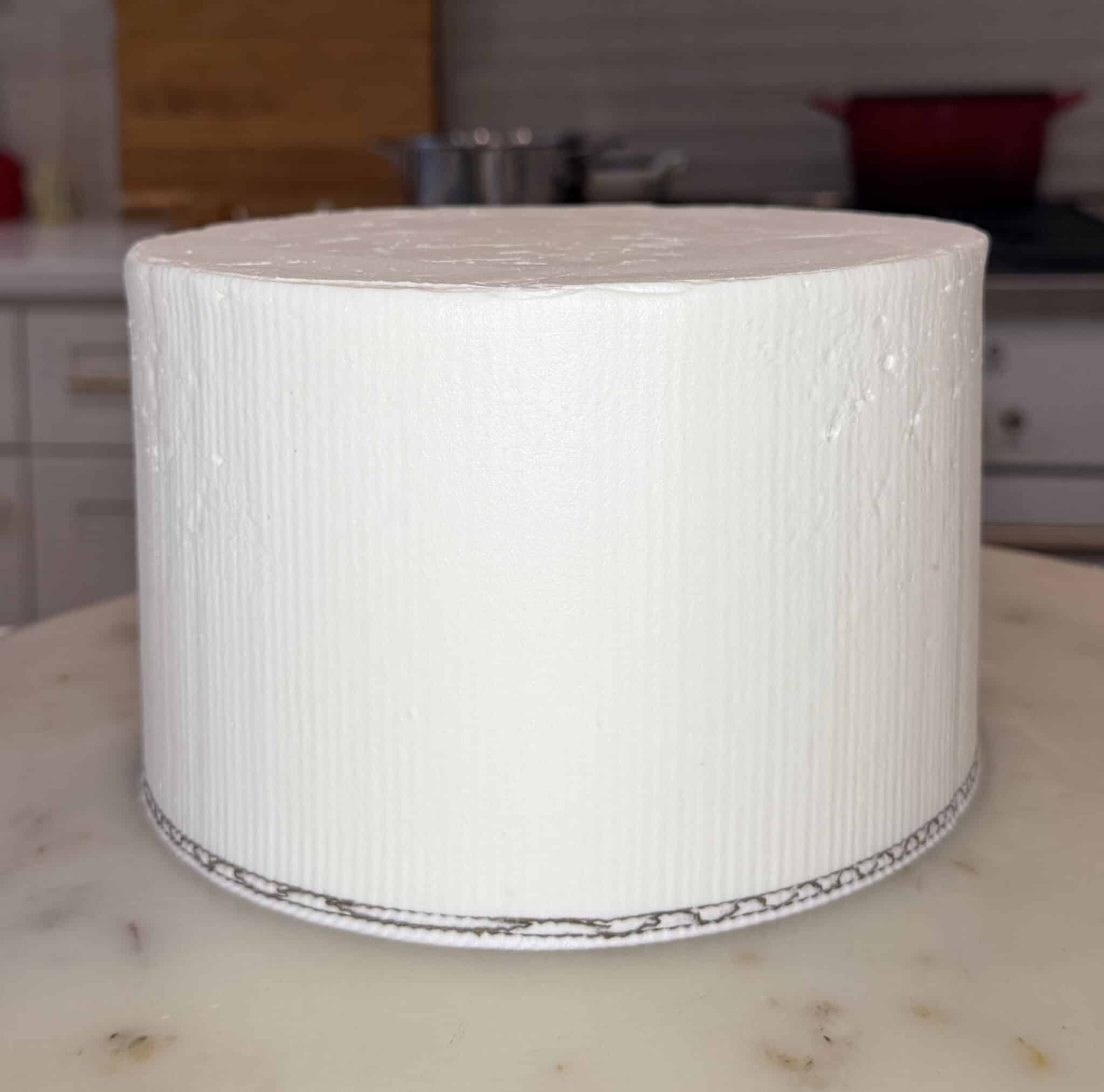 White frosted cake.