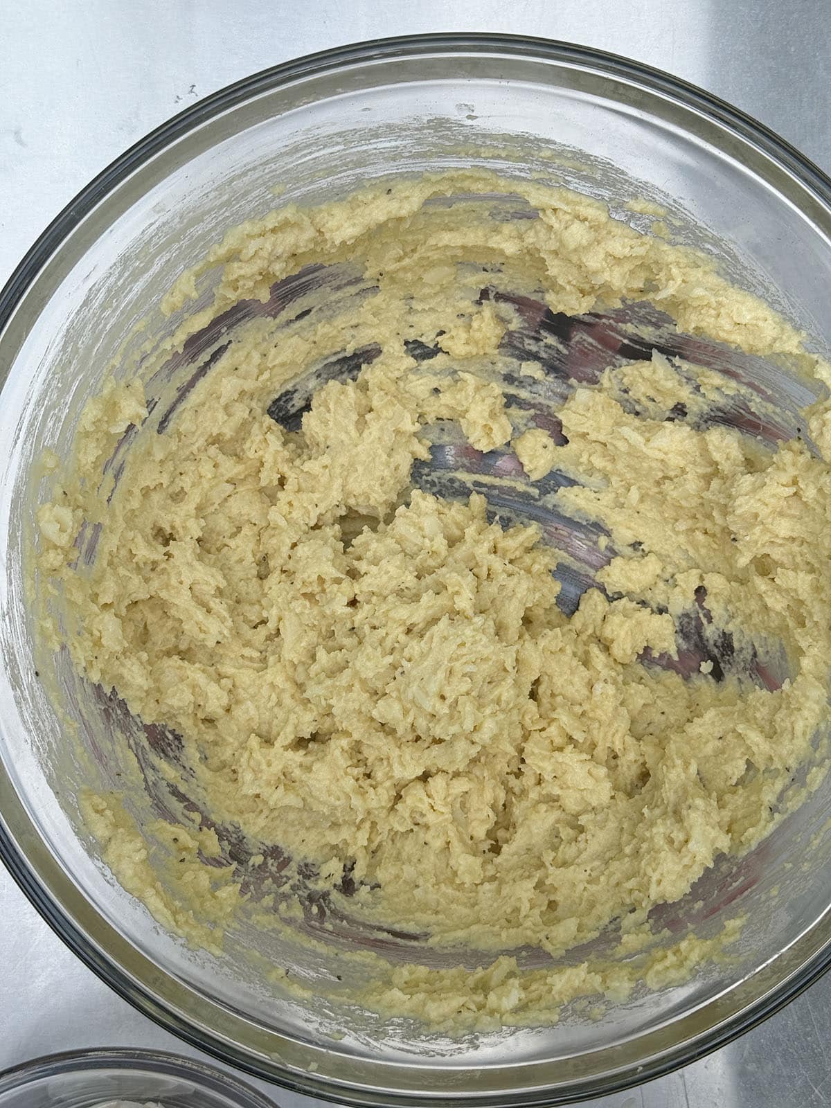 close up of keto biscuit dough