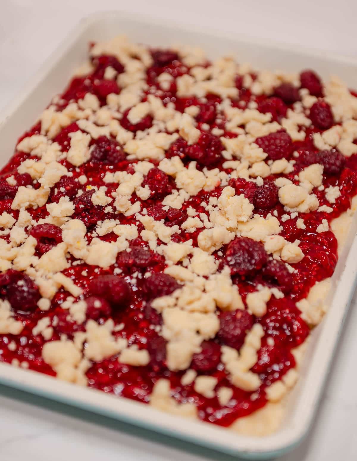 unbaked raspberry bars