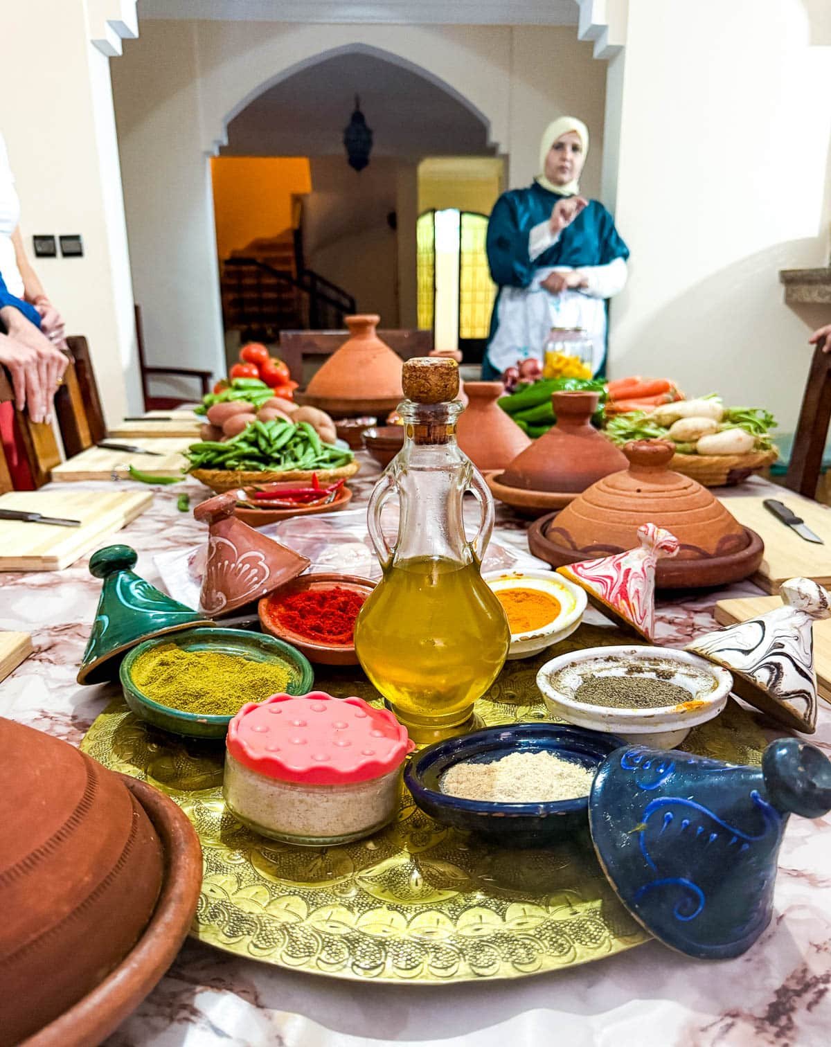 photo of moroccan cooking clas ingredients