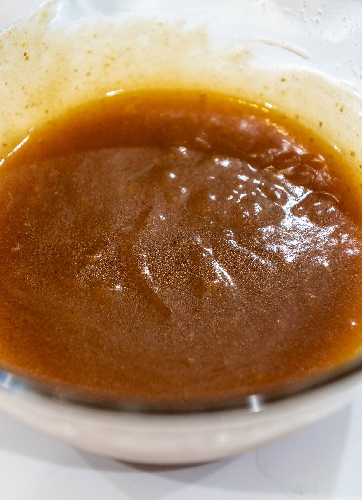 Wet ingredients in a bow.