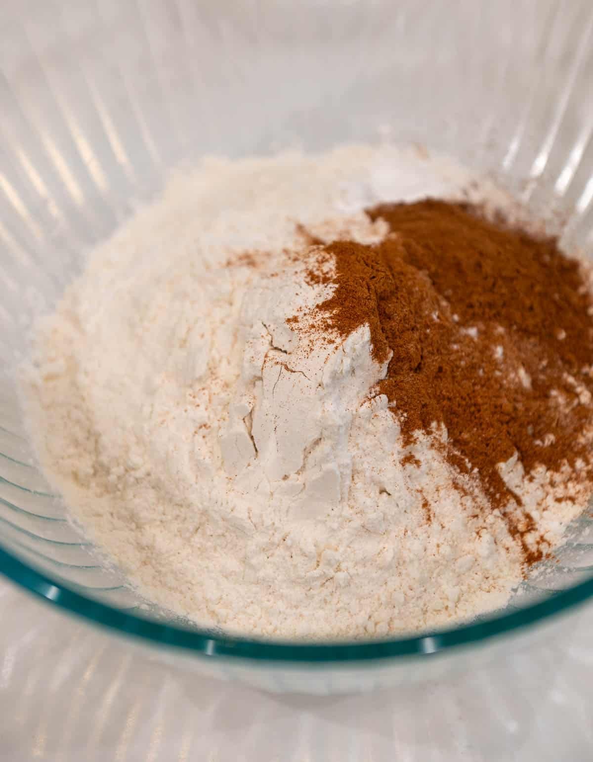 Dry ingredients in a bowl.