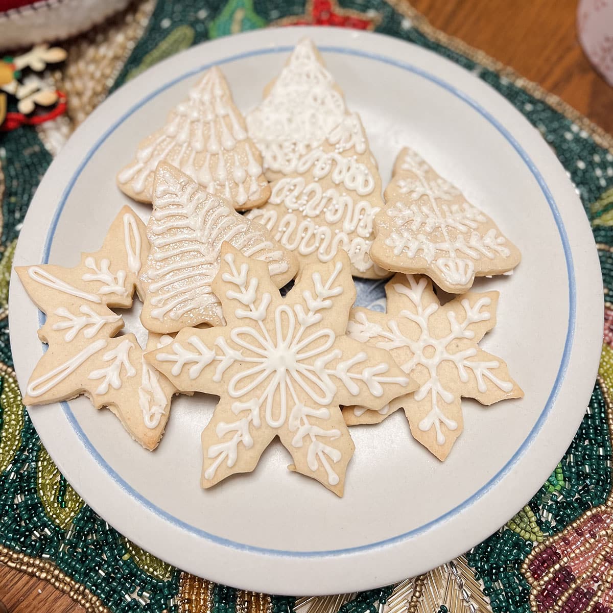 christmas cookies on a plate