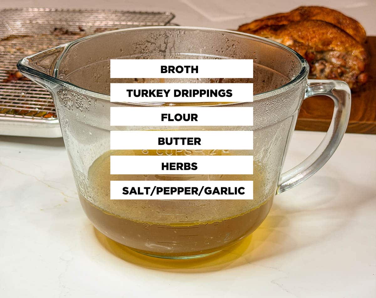 Ingredient shot for "How to Make Turkey Gravy" recipe.