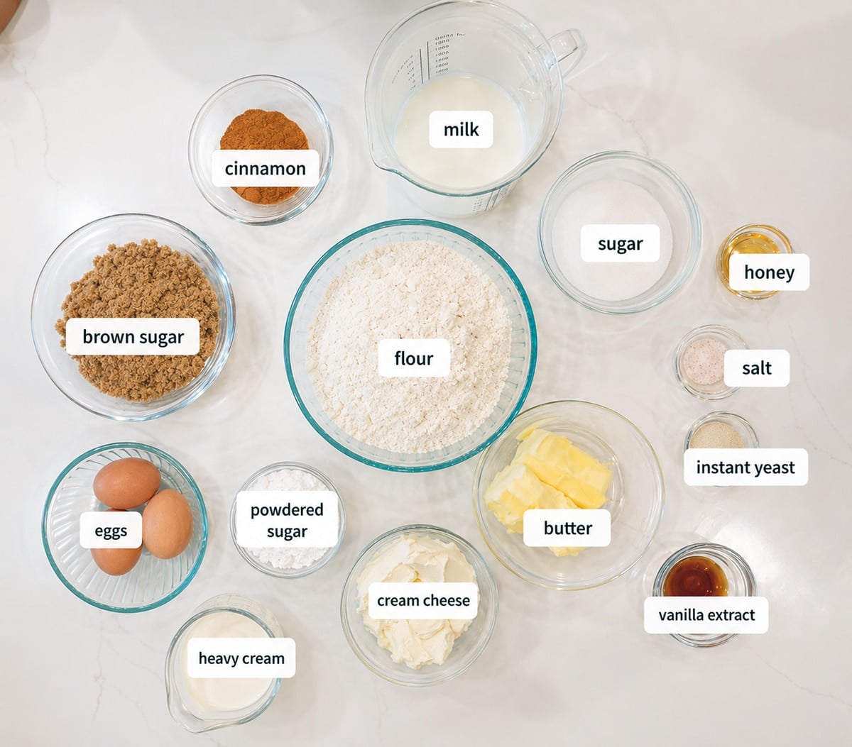 Sourdough cinnamon roll ingredients