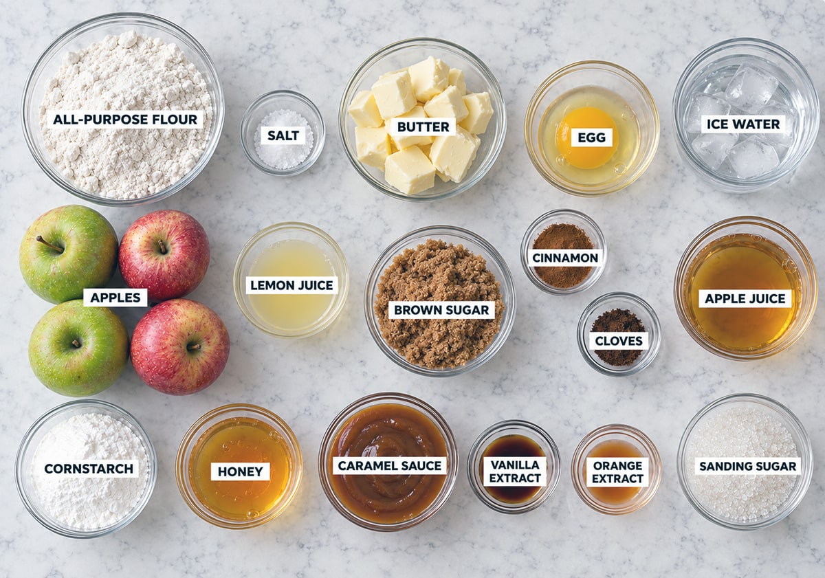 Caramel apple pie ingredients