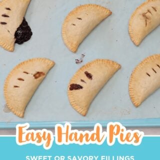 baked hand pies on a parchment lined sheet pan